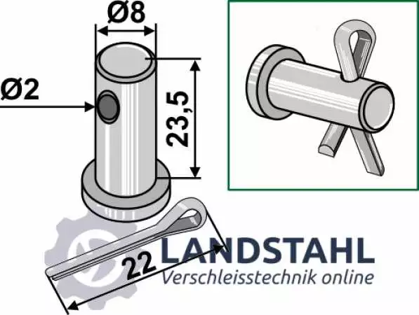 Bolzen mit Splint